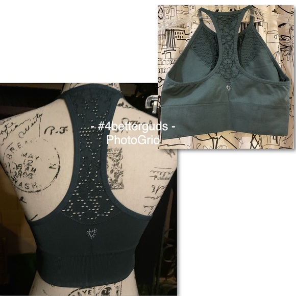 Betsey Johnson Bra Performance Racerback Fitness Sports Jade Teal Size Medium - Picture 2 of 13